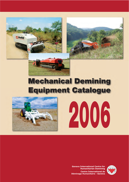 Mechanical Demining Equipment Catalogue 2006 .O