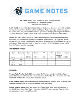 Game Notes, Full Package