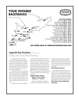 Legends Day Analysis by Derick Giwner Sunday, June 23 at Clinton Raceway