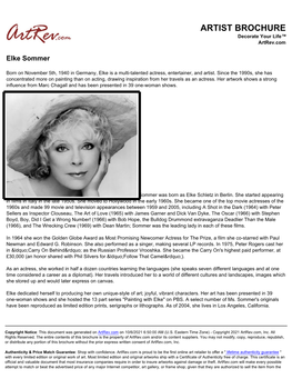 Elke Sommer Biography