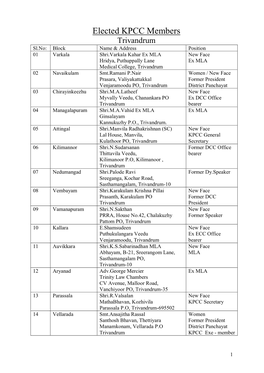 Elected KPCC Members