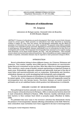 Diseases of Echinoderms