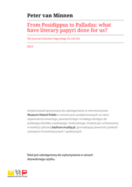 What Have Literary Papyri Done for Us?