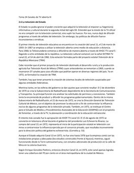 Tema 24 Canales De TV Abierta III 2.6 La Televisión Del Estado El Estado