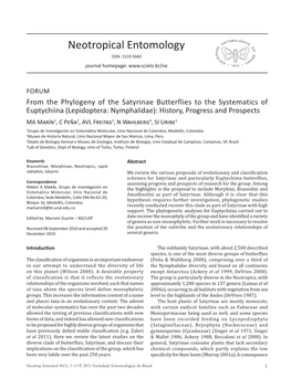 From the Phylogeny of the Satyrinae Butterflies to the Systematics Of