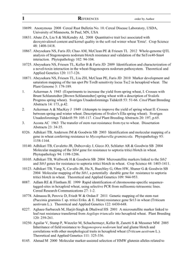 10699. Anonymous 2008 Cereal Rust Bulletin No. 10. Cereal Disease Laboratory, USDA, University of Minnesota, St Paul, MN, USA 10831