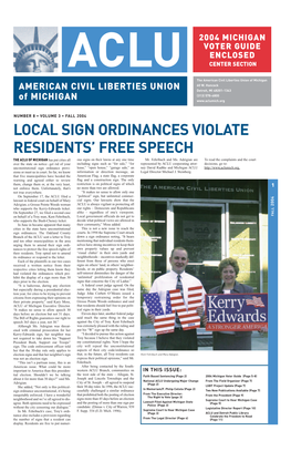 Local Sign Ordinances Violate Residents' Free Speech