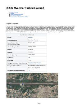 2.2.20 Myanmar Tachileik Airport