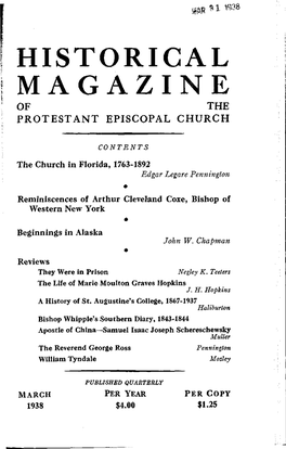 Historical Magazine of the Protestant Episcopal Church