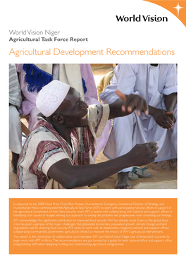 Agricultural Development Recommendations (Niger)