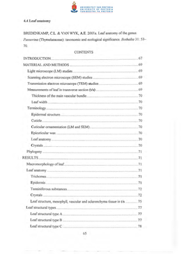 4.4 Leafanatomy 65