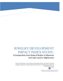 Jewelry Development Impact Index Study