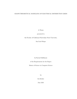 Graph Theoretical Modelling of Electrical Distribution Grids