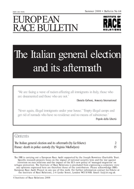 The Italian General Election and Its Aftermath