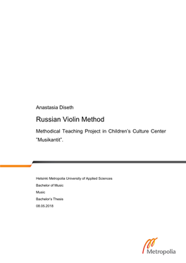 Russian Violin Method