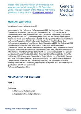 Medical Act 1983