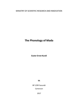 The Phonology of Mada