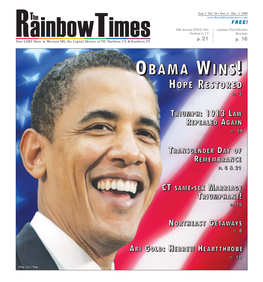 Rainbowtimesnews.Com FREE! 10Th Annual EROS Film Lesbian Post-Election Ainbowtimes Festival in CT Musings R P