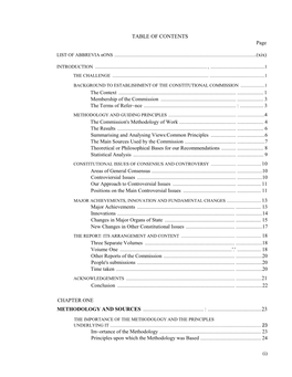 TABLE of CONTENTS Page