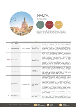Malta Architecture Guide PDF 2020