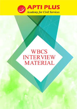 Wbcs Interview Material