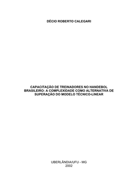 Décio Roberto Calegari Capacitação De