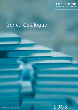 Series Catalogue 2003