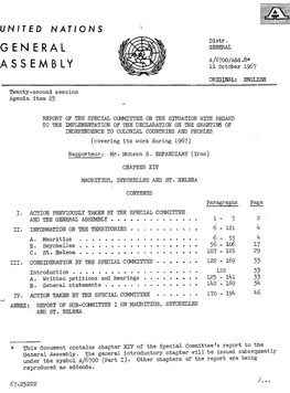 General Assembly .•••• • •• 1 - 5 2 11