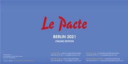 Berlin 2021 Online Edition