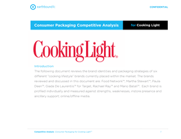 Consumer Packaging Competitive Analysis for Cooking Light