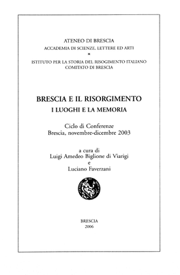 Brescla E Il Risorgimento I Luoghi E La Memoria