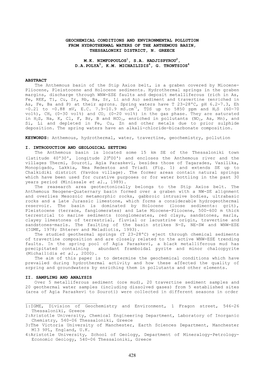 Geochemical Conditions and Environmental Pollution from Hydrothermal Waters of the Anthemous Basin, Thessaloniki District, N. Greece