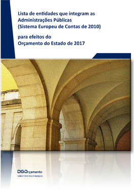 Perímetro Das Administrações Públicas Perímetro Das Administrações Públicas