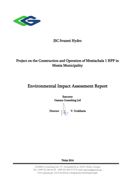 Environmental Impact Assessment Report