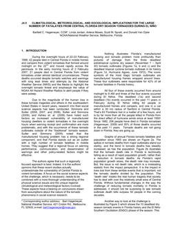 Climatological, Meteorological, and Societal