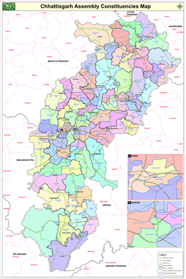 Chhattisgarh Assembly Constituencies Map Μ Sidhi Satna UTTAR Panna PRADESH Sonbhadra Sidhi Palamu Garhwa