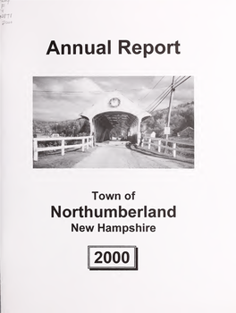 Annual Report of the Town of Northumberland, New Hampshire