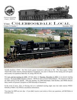 The Colebrookdale Local Volume 35, Number 7 December, 2008