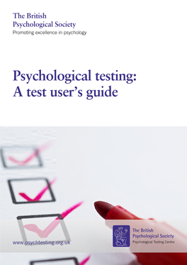 A Test User's Guide