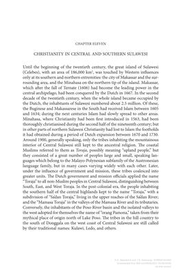 Christianity in Central and Southern Sulawesi