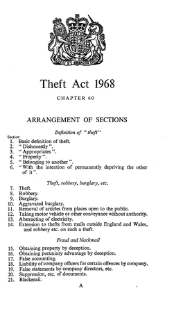 Theft Act 1968 CHAPTER 60