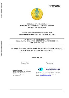 Kazakhstan Ministry of Investment and Development Committee for Roads