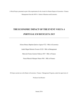 The Economic Impact of the Event Volta a Portugal Em