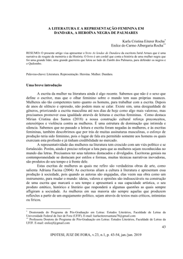 43 IPOTESI, JUIZ DE FORA, V.23, N.1, P. 43-54, Jan./Jun. 2019 A