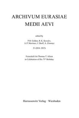 Archivum Eurasiae Medii Aevi