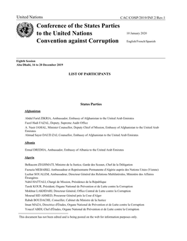 Conference of the States Parties to the United Nations Convention Against