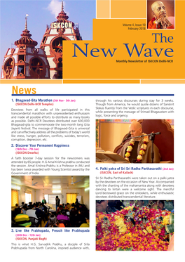 New Wave Monthly Newsletter of ISKCON Delhi-NCR