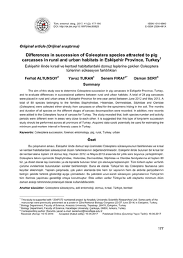 Differences in Succession of Coleoptera Species Attracted to Pig