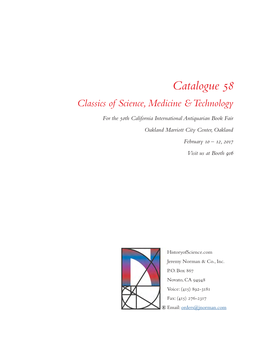 Catalogue 58 Classics of Science, Medicine & Technology