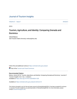 Tourism, Agriculture, and Identity: Comparing Grenada and Dominica